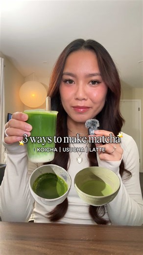 have you tried koicha or usucha before? 🍵 full video on how to prepare matcha lattes vs. koicha vs. usucha is in my bio! happy matcha monday ep. 62 💚 hope you guys are excited for even more Matcha Monday content on my youtube channel! make sure you’re subscribed 🤍 #matchamondays #matcha101 #matchalatte #koicha #usucha