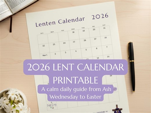 2026 Lent Calendar Printable | Lenten Prayer & Reflection Challenge | Christian Catholic Lent Guide PDF | Ash Wednesday to Easter - Etsy UK