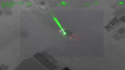Suspect caught on camera targeting aircraft with laser