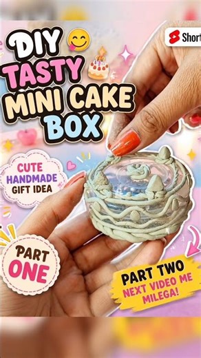 Plastic box se cute mini Cake box 😍 part 1 #cakebox#diy#shortvideo