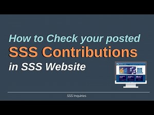 How to Check your posted SSS Contributions using the SSS Website | SSS Inquiries