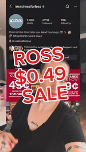 Yall ready?! Tomorrow (1/26) is the day for Ross $0.49! For the first time ever Ross even is promoting it on their ig and emails for those who said it’s “not true” 😀😏🤣 Things to know! 👉🏼 NOT EVERYTHING will be $0.49 !! But there will be lots marked down low! $0.49, $0.99, $4.99 etc! They are moving old inventory to make room for new. Check every department! 👉🏼 Employees manually markdown their items so be patient with them! Don’t hover over them and be polite! 👉🏼 price on tags is what y