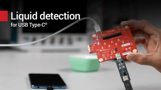 Understand how our liquid detection and mitigation works for USB Type-C® and USB Power Delivery | Video | TI.com