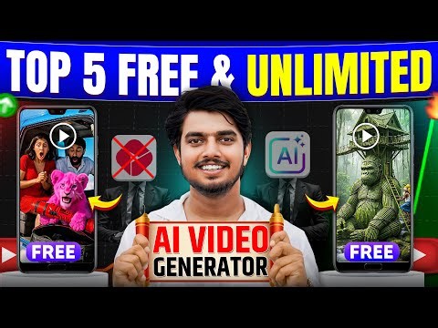Top 5 FREE UNLIMITED AI Video Generator | ai video kaise banaye free mein | Text-to-Video AI 2026
