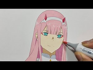 How to Draw Zero Two Easy - Darling in the Franxx (ダーリン・イン・ザ・フランキス )