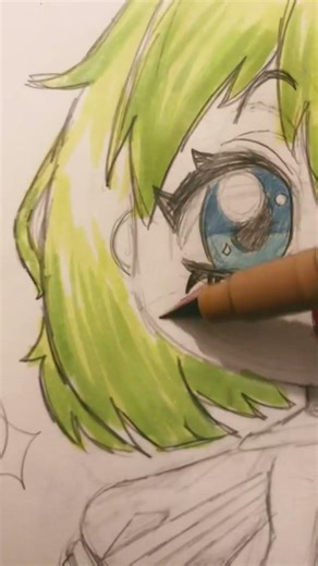 Colouring a random drawing I made :D #art #colors #brushpen