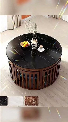 Solid Wood Round Dining Table Set with Tuck In Chairs