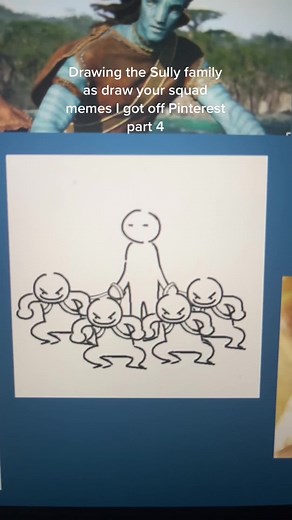 Drawing the Sully Family as Draw Your Squad Memes
