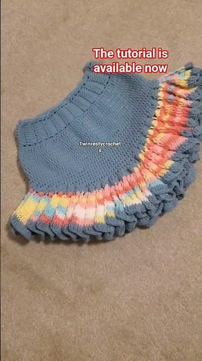 Pleated ruffle Skirt tutorial is available now #crochetskirt