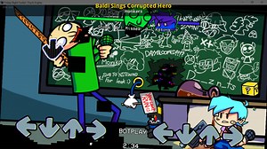 Baldi Sings Corrupted Hero Mod for Friday Night Funkin' | FNF Mods
