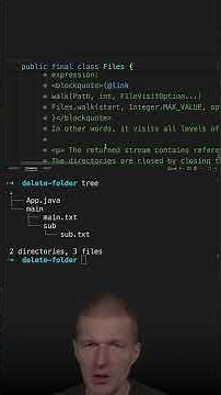 Delete Folder with Files #java #shorts #coding #airhacks