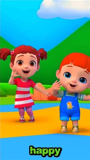 If You're Happy and You Know It 👏🥰 | Fun Kids Cartoon Song #shorts