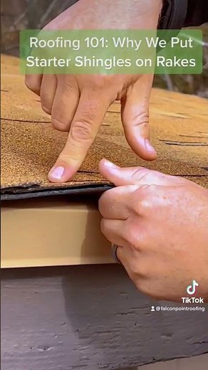 Roofing 101: Why we install Starter shingles on rakes#HowTo #roof #roofers #roofing #diy #shingles