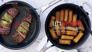 13 reactions | Never burn another meal with Experience by Tefal induction frying pans! Watch the video to hear why Guillaume Brahimi believes this is the perfect frypan and cooks the perfect grilled sirloin with Cafe De Paris and Pomme Pont Neuf! The Precise, a new Experience by Tefal induction pan in non-stick aluminum, helps you achieve the perfect cooking results without overheating, thanks to its unique Heat Control System that limits temperature to 230°C. | Tefal | Facebook