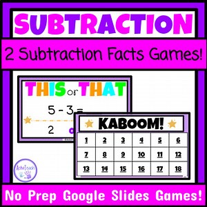 Basic Subtraction Google Slides Games Fun Subtraction Facts Activities SPED Math