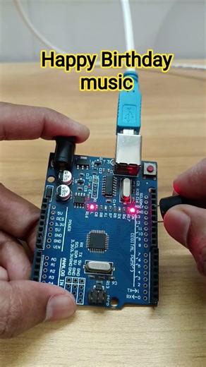 Happy Birthday music using Arduino #arduino #science #robotics #robot #diy #shorts #steamkids
