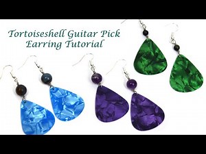 Tortoiseshell Guitar Pick Earrings | Jewelry Making Tutorial