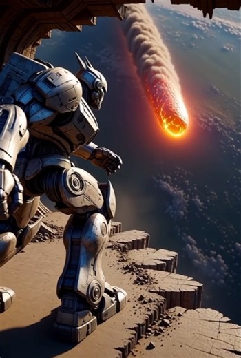 mech vs meteor in slow mo ⚡