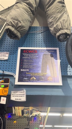 Extreme cold weather snow pants are designed to keep you warm in tough arctic warfare environments. Get yours for only $44.95 at Forest City Surplus Canada 1712 Dundas St, London ON N5W 3C9 Or order online now at https://www.fcsurplus.ca/shopping/products/470514-us-army-extreme-cold-pants/ #snowpants #warmpants #winter #ldnont #military