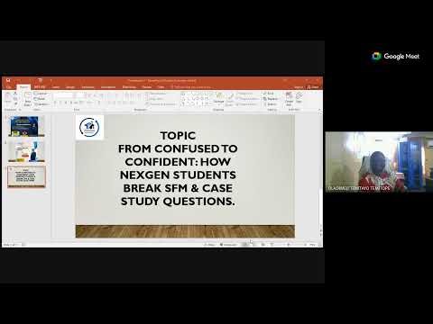 FROM CONFUSED TO CONFIDENT: HOW NEXGEN STUDENTS BREAK SFM & CASE STUDY QUESTIONS