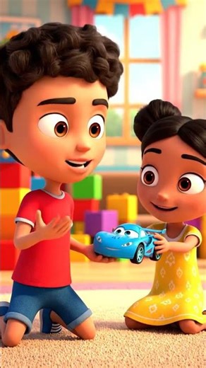 Sharing Toys With Friends — Good Habits for Children