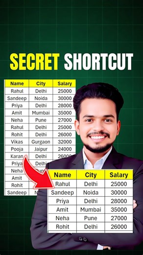 1000 Duplicate Rows Delete in 2 Sec 😱 #tutorial #excel #exceltricks