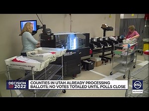 Counties in Utah already processing ballots; no votes totaled until polls close