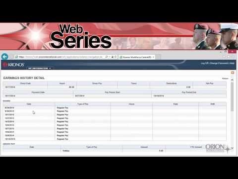 Kronos Video - Access PayStubs