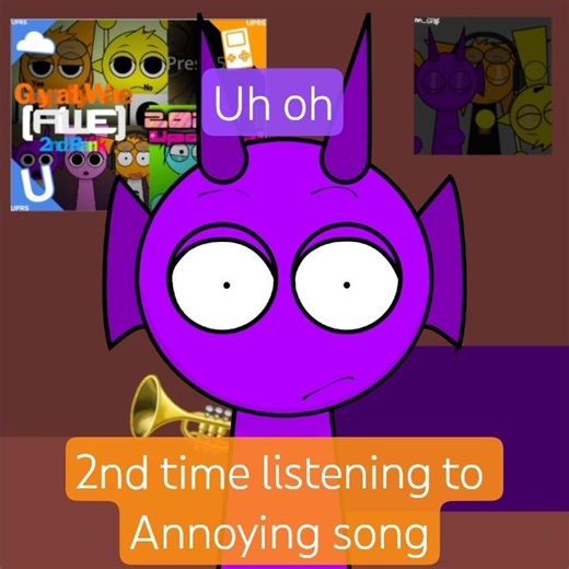 (first Season 4Ytm video)Youtube minus Strikes Durple over annoying song #sprunki