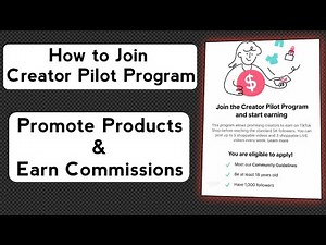 How to Join TikTok Creator Pilot Program & Earn from TikTok Shop (Step-by-Step Guide)