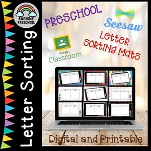 Preschool Alphabet Literacy Activities - Magnetic Letter Sorting