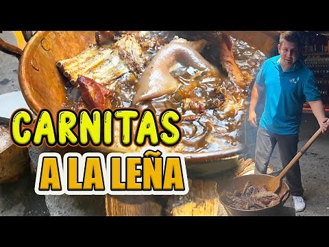 CARNITAS A LA LEÑA EN CAZO DE COBRE EN MICHOACAN MEXICO / Paso a Paso