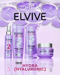 Over 1000 5-star reviews ALREADY! Have you tried it yet? NEW Elvive Hydra [Hyaluronic] by L'Oréal Paris, haircare with Hyaluronic Acid. Tap to shop now! | L'Oréal Paris