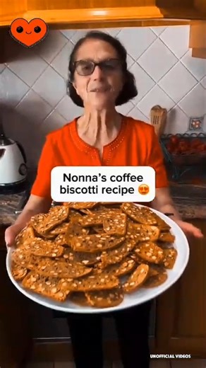 Nonna’s biscotti portions are always huge 😂 ❤️Ingredients - 450g self raising flour - 6 eggs - 200g castor sugar - 1/2 tsp baking powder - 1tsp vanilla extract - 2tbsp instant coffee Nescafé - 300g roasted almonds, cut 1. Beat eggs with sugar. 2. Add coffee, baking powder, vanilla and mix. Add almonds and mix. 3. Add flour and mix. It should be runny but not too liquidy. 4. Pour into a lined bread tin and smooth the top. Nonna used 2 tins since it’s a big batch 5. Bake at 180C for 30mins 6. Rem