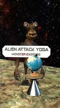 Alien Attack Yoga - Monsercise #shorts