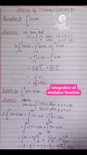 Integration of modulus function #integrationofmodulusfunction #integration #modulusfunction #viralreelsfb #reelsvideo #viralvideo #viralpost #maths #definiteintegral | Mathematics Hub