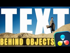How to put TEXT BEHIND moving objects | Davinci Resolve Tutorial