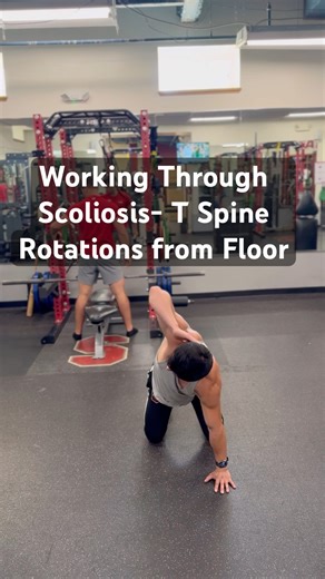 Working Through Scoliosis- T Spine Quadruped Rotations #scoliosis #lowerbackpain #mobility #spine