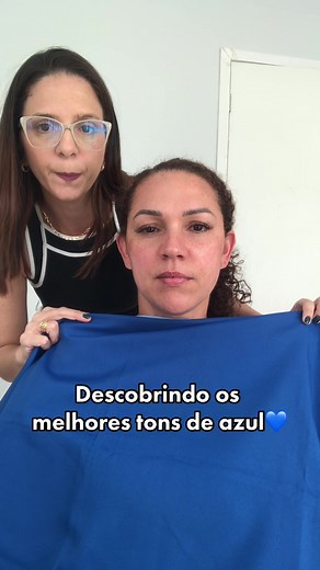 Descobrindo os melhores tons de azul 💙🩵#coloracaopessoal #cores