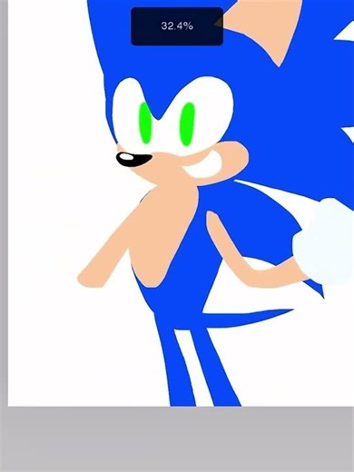 Drawing Sonic with the Lasso Fill Tool! #shorts #art