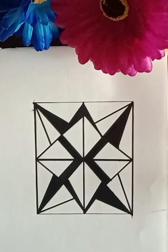 how to draw geometrical chart -step by step| easy chart geometrical patterns #short