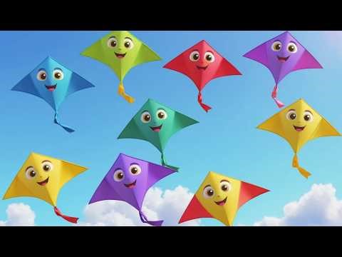 Five Little Kites Glide Glide Glide 🪁 | Sky-High Counting & Movement Song