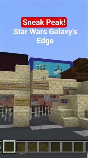 Star Wars Galaxy's Edge in Minecraft Sneak Peak #minecraft #disneyparktour #themeparks