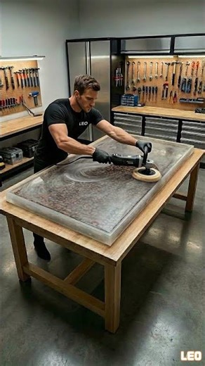 Making the Ultimate Cozy Coffee Table with Clear Epoxy Resin! 🪵🤎