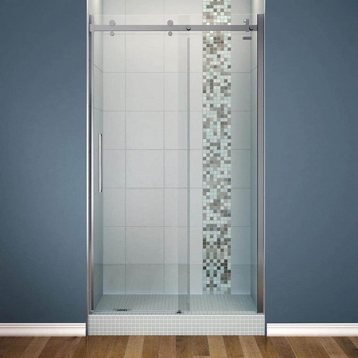 Reviews for MAAX Halo 48 in. x 78-3/4 in. Semi-Framed Sliding Shower Door with Clear Glass in Chrome | Pg 1 - The Home Depot