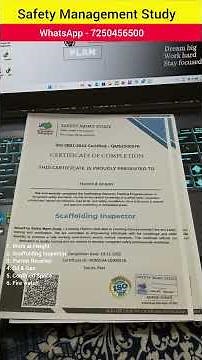 Safety Officer Training Course Certificate