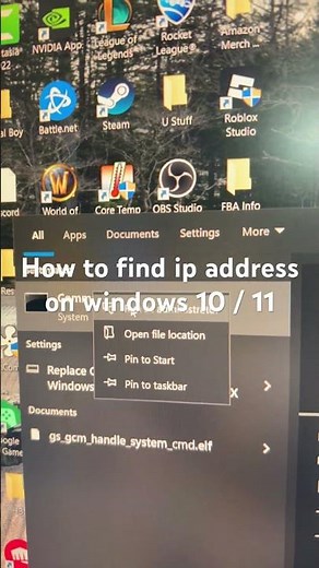 How to find ip address on windows 10 / 11