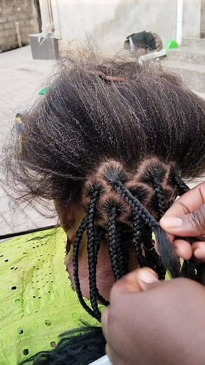 Braid Grandma Hair with Me Using Brazilian Wool #braids #braidstyles #hairstyle #hair | Ify Ifeoma