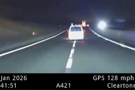 Watch as this van clocks 128mph during police chase through Luton