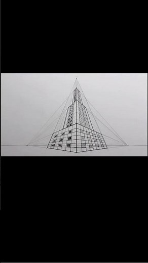How to Draw a 3D Building using Three-Point Perspective